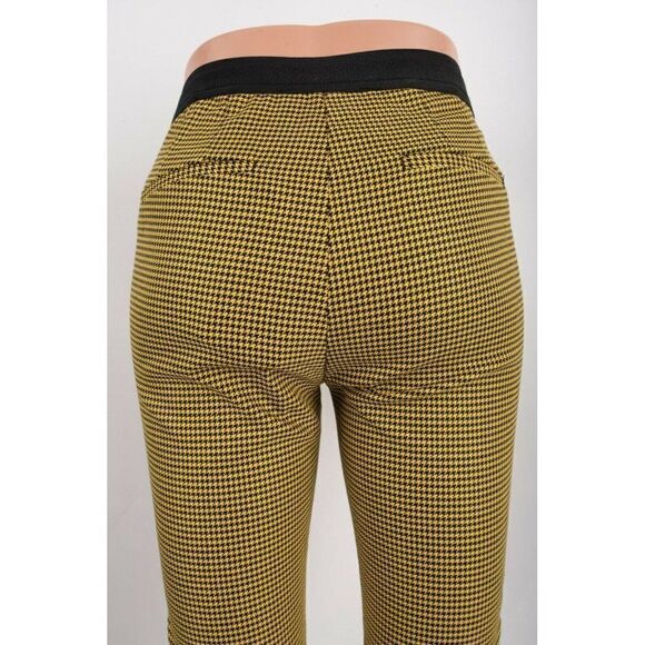Zara Womens Jogger Pants Yellow Black Houndstooth - Picture 5 of 9